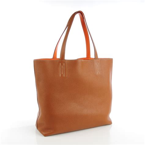 hermes double sens 45|hermes reversible tote bag.